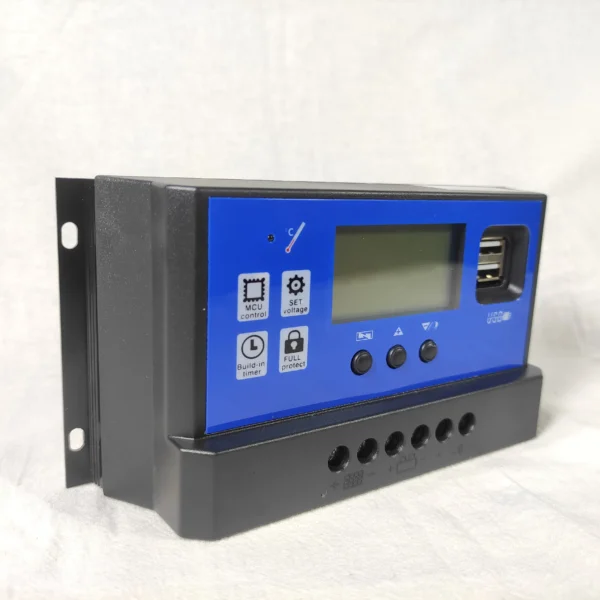 40A Off-Grid Solar Controller by Congsin | LCD Display + USB Outputs for Cabin, Marine, and RV Use - Image 4