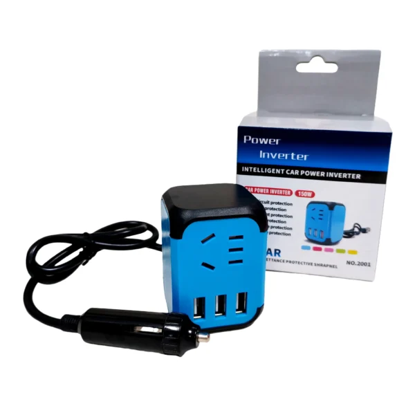Custom Look, Reliable Power – 150W Car Inverter with 80cm Cable, Dual DC Input, AC 110V Output for Everyday Driving | Congsin ColorFlex - Image 2