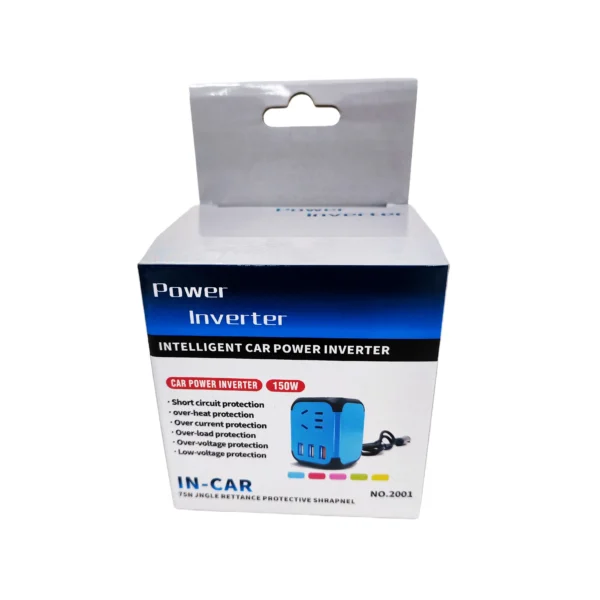 Custom Look, Reliable Power – 150W Car Inverter with 80cm Cable, Dual DC Input, AC 110V Output for Everyday Driving | Congsin ColorFlex - Image 3