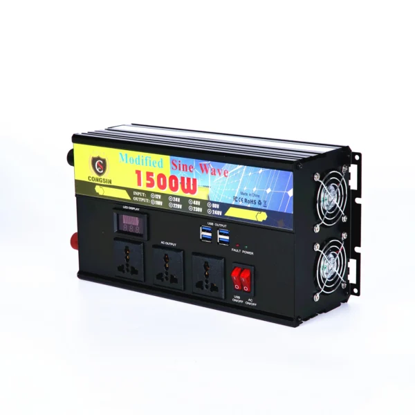 High-Performance 1500W Mobile DC Inverter – Rugged Build with LED Display for Construction Vehicles & Off-Grid Workbenches | Congsin ProVolt - Image 5