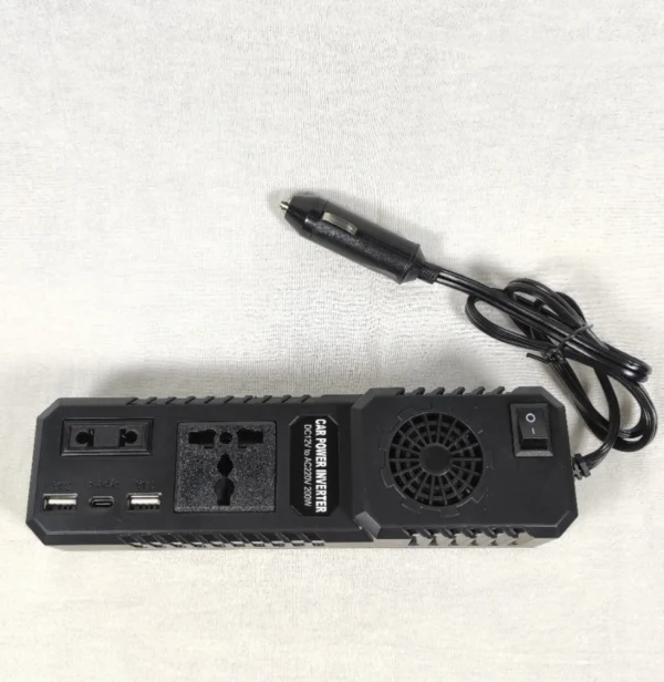200W Road-Ready Car Power Inverter – Dual 12V/24V Input, Switch Controlled, Compact Design for On-the-Go AC 110V | Congsin SmartLine - Image 2