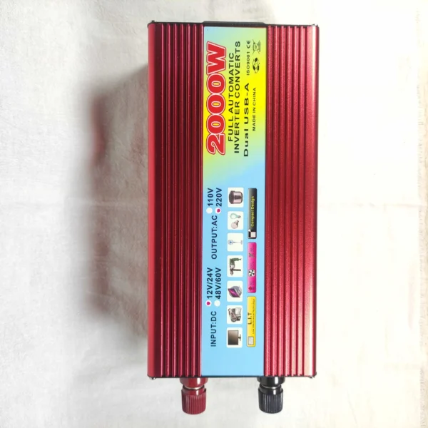 Congsin 2000W Dual Input DC to AC Inverter – 12V/24V/48V/60V Compatible, 950W Continuous Output for Tools & Backup Lighting - Image 3