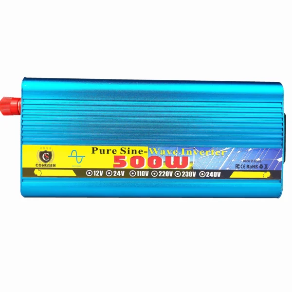 Congsin 500W Pure Sine Wave Inverter – 12V/24V/48V/60V DC to 110V AC with High Efficiency for Off-Grid Homes & OEM Solar Systems - Image 2