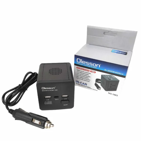 Power Up Anywhere with This 150W Dual Input Car Inverter – Lightweight, Type-C Enabled, DC 12V/24V to AC 110V | Congsin TravelMate - Image 5