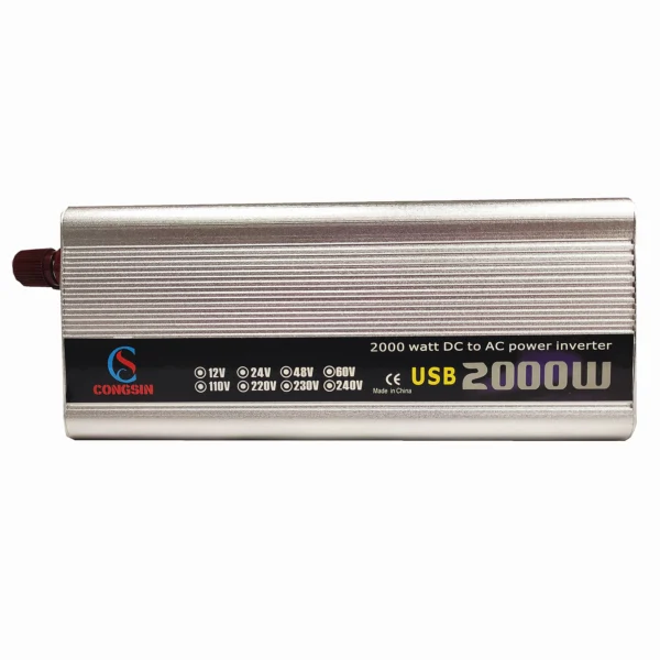 Quiet 2000W DC to AC Inverter for Cars & RVs – 12V/24V Input, Fuel-Free Power for Off-Grid Systems | Congsin EcoSilent - Image 2