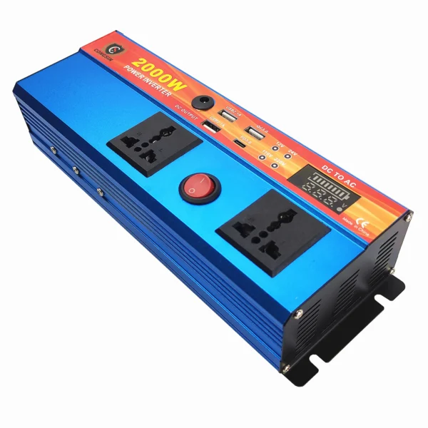 2000W Congsin Blue Inverter – LED Display, USB x3 & Type-C Fast Charging for Multi-Device Off-Grid Setups | Congsin HyperGrid - Image 4