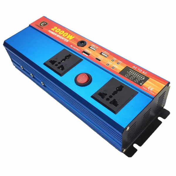 2000W Congsin Blue Inverter – LED Display, USB x3 & Type-C Fast Charging for Multi-Device Off-Grid Setups | Congsin HyperGrid - Image 5