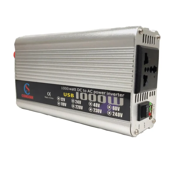 1000W Portable Modified Sine Wave Inverter – 12V/24V DC Input to AC 110V Output for Travel, Van Life & Off-Grid Power | Congsin NomadSeries - Image 3