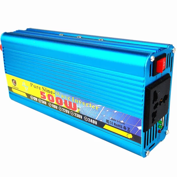 Congsin 500W Pure Sine Wave Inverter – 12V/24V/48V/60V DC to 110V AC with High Efficiency for Off-Grid Homes & OEM Solar Systems - Image 3
