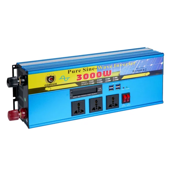 3000W Full-Power Pure Sine Inverter – Multi-Voltage DC to AC 110V for Field Work, Commercial Solar & Off-Grid Backup | Congsin - Image 3