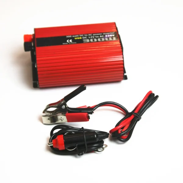 Rugged 300W DC 12V to 110V Car Inverter – Battery Clip Power for Lights, Tools & Mobile Workstations | Congsin OffGrid Pro - Image 4