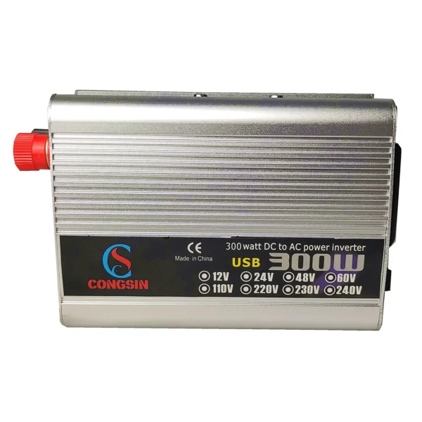 Heavy-Duty 300W Silver Modified Sine Wave Inverter – 12V to 110V AC Power for Mobile Workspaces & Tool Vans | Congsin WorkPro - Image 5