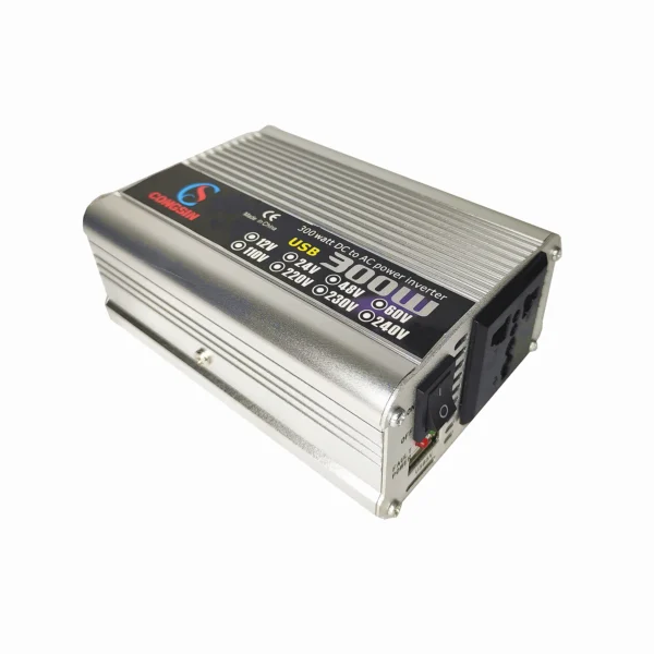 Heavy-Duty 300W Silver Modified Sine Wave Inverter – 12V to 110V AC Power for Mobile Workspaces & Tool Vans | Congsin WorkPro - Image 4