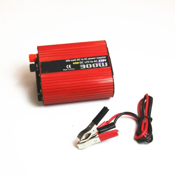 Rugged 300W DC 12V to 110V Car Inverter – Battery Clip Power for Lights, Tools & Mobile Workstations | Congsin OffGrid Pro - Image 3