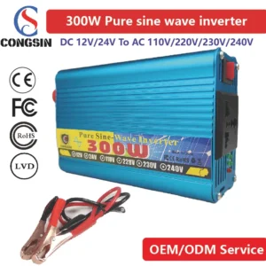 300W Pure Sine Wave Mobile Inverter – Congsin DC-to-AC 110V Power for Routers, Laptops, and Clean Energy OEM Applications