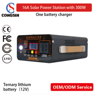 300W Solar Station by Congsin – 16A Lithium Battery for Mobile Power, Remote Use & Emergency Energy Backup