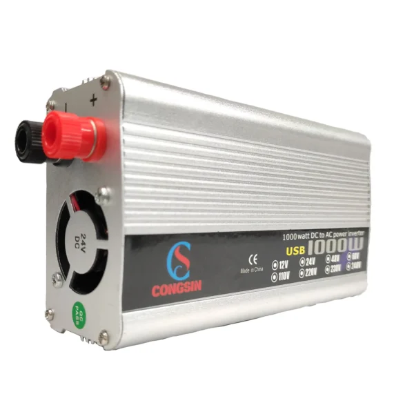 1000W Portable Modified Sine Wave Inverter – 12V/24V DC Input to AC 110V Output for Travel, Van Life & Off-Grid Power | Congsin NomadSeries - Image 4
