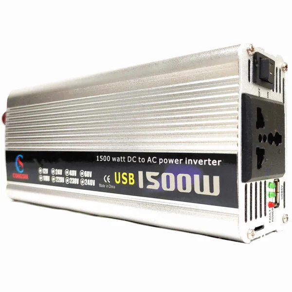 Built for Demanding Loads – 1500W Heavy-Duty Car Inverter, Modified Sine Wave, 12V/24V Input to AC 110V for Mobile Workchains | Congsin TitanLine - Image 4