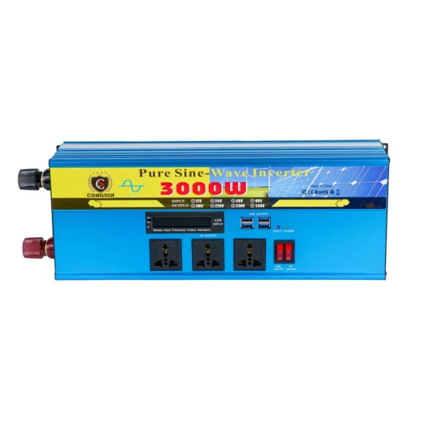 3000W Full-Power Pure Sine Inverter – Multi-Voltage DC to AC 110V for Field Work, Commercial Solar & Off-Grid Backup | Congsin - Image 4