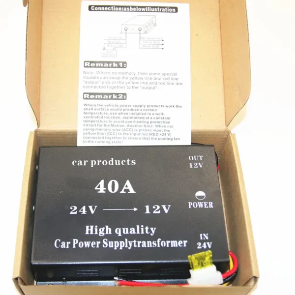 Congsin 40A 24V to 12V DC Converter – High-Efficiency Step-Down Module for Auto, Marine & Off-Grid Power - Image 5