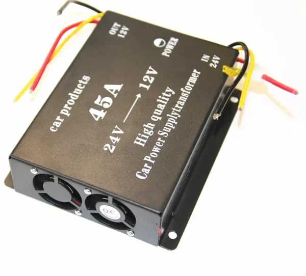 Congsin 45A DC to DC Converter – 24V to 12V Step-Down Power Module with Dual Fans for Vehicle & Solar Use - Image 3