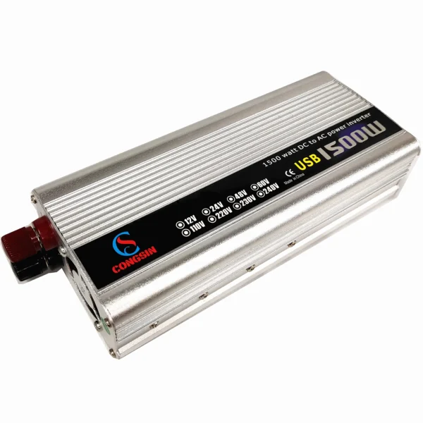 Built for Demanding Loads – 1500W Heavy-Duty Car Inverter, Modified Sine Wave, 12V/24V Input to AC 110V for Mobile Workchains | Congsin TitanLine - Image 5
