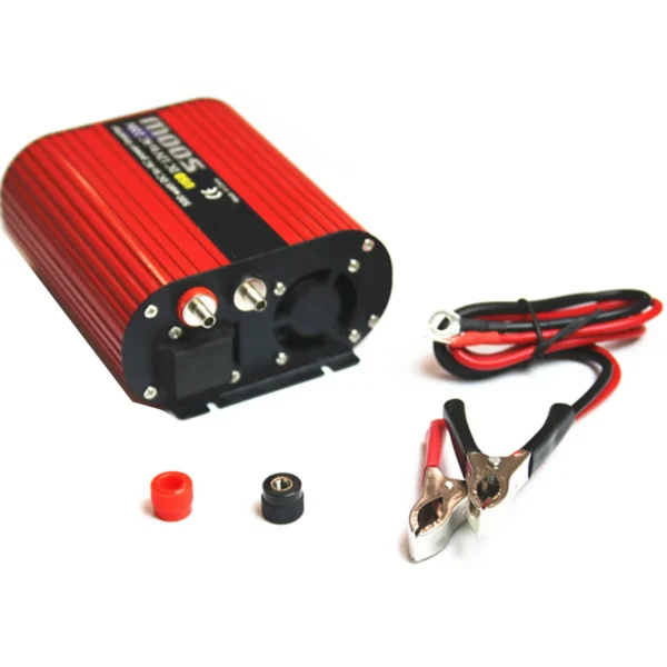 500W Portable DC to AC Power Inverter – Congsin 12V Battery Clip Model with LCD Display for Outdoor & Emergency Use - Image 5