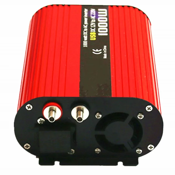 Congsin 1000W Off-Grid Power Inverter – DC 12V to AC 110V with Battery Clip & LCD Screen for Camping, Field Tools & Mobile Charging - Image 4