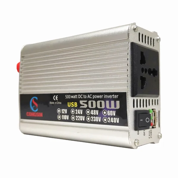 500W Multi-Voltage Car Power Inverter – 12V to 110V AC for Travel, Power Stations & Global Off-Grid Needs | Congsin WorldFlex - Image 2