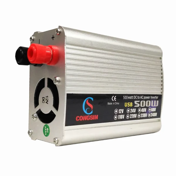 500W Multi-Voltage Car Power Inverter – 12V to 110V AC for Travel, Power Stations & Global Off-Grid Needs | Congsin WorldFlex - Image 3