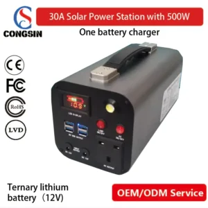 500W Lightweight Power Hub – Congsin 30A Battery Station for Off-Grid Adventures, Tools & Daily Charging