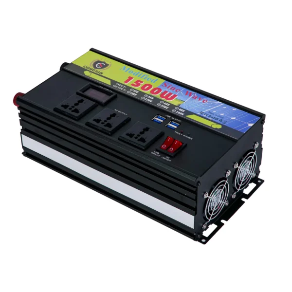 High-Performance 1500W Mobile DC Inverter – Rugged Build with LED Display for Construction Vehicles & Off-Grid Workbenches | Congsin ProVolt - Image 3