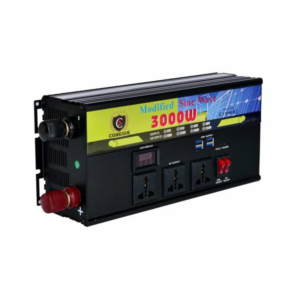 Industrial 3000W DC to AC Inverter – Congsin Modified Sine Wave Unit for Off-Grid Infrastructure, Mobile Workshops & Power Tools - Image 4