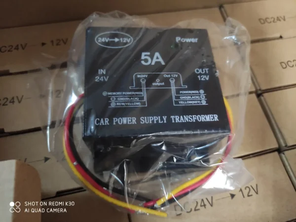 5A 24V to 12V Step-Down Converter – 60W Power Module with Dual Fans for Automotive & Solar Applications - Image 3