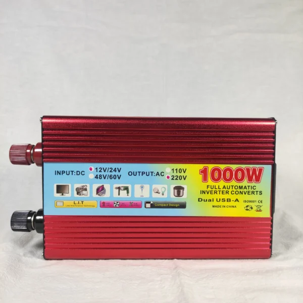 1000W New-Gen Off-Grid Inverter – Durable Build, Dual DC Input (12V–60V), AC 110V Output for Hybrid Power Applications | Congsin FieldCore - Image 2