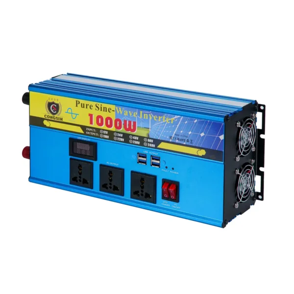 2000W Pure Sine Wave Inverter by Congsin – Wide Voltage Input (12V/24V/48V/60V), 110V AC Output for Solar Systems, Emergency Backup & OEM Projects - Image 2