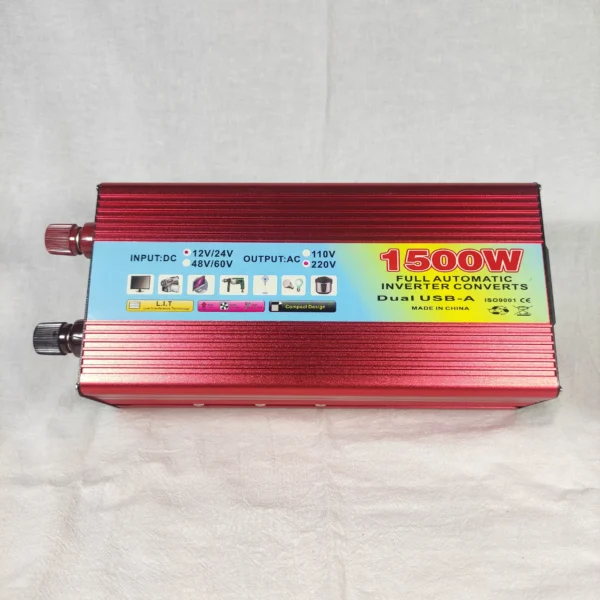 1500W New-Gen Modified Sine Inverter – Dual DC Input (12V–60V) for Field AC Power, Solar Banks & Battery Cabinets | Congsin GridFlex - Image 2