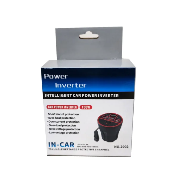 Smart Dual USB Car Power Inverter – 200W, Dual 12V/24V Input, LED Display & 110V Output for On-the-Go Charging | Congsin VoltMaster - Image 4
