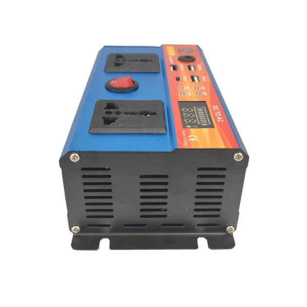 Compact Blue 500W Modified Sine Inverter – 3 USB, Type-C, LED Readout for Digital Nomads & Mobile Workstations | Congsin LitePower - Image 4