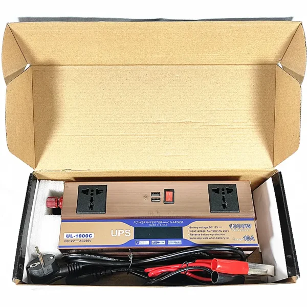2000W Modified Sine Wave Inverter by Congsin – LCD Display, Battery Clip & Dual Universal Ports for Off-Grid Kits & Mobile Energy Hubs - Image 3