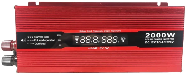 2000W DC 12V to AC 110V Inverter – Congsin Off-Grid Power Unit with LED Display, External Fuse & 850W Continuous Output - Image 5