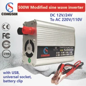 500W Multi-Voltage Car Power Inverter – 12V to 110V AC for Travel, Power Stations & Global Off-Grid Needs | Congsin WorldFlex