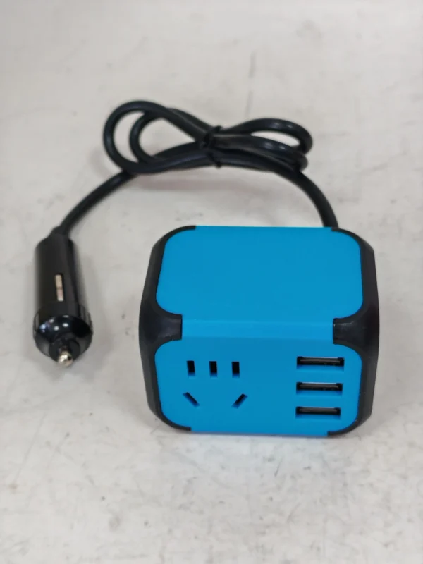 Custom Look, Reliable Power – 150W Car Inverter with 80cm Cable, Dual DC Input, AC 110V Output for Everyday Driving | Congsin ColorFlex - Image 4