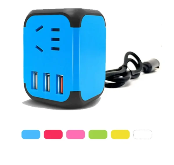 Custom Look, Reliable Power – 150W Car Inverter with 80cm Cable, Dual DC Input, AC 110V Output for Everyday Driving | Congsin ColorFlex - Image 7