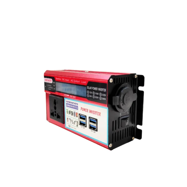 Field-Ready 300W Red Car Inverter – DC 12V to AC 110V for Technicians, Charging Fleets & Mobile Stations | Congsin ProCharge Series - Image 3