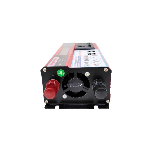 Creator’s Mobile Power Hub – 1500W Red Inverter with 4 USB Ports & LCD Screen, 12V to 110V AC | Congsin CreatorCharge - Image 6