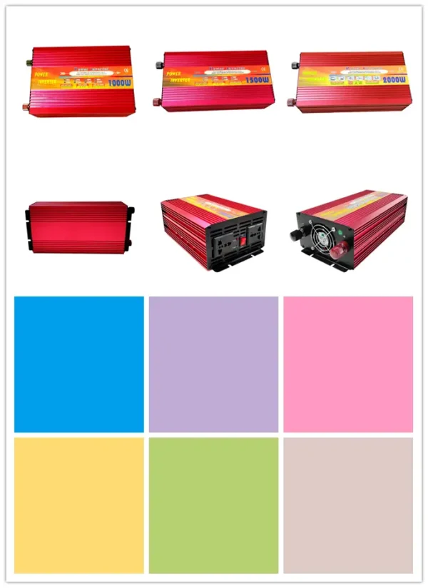 Congsin 1500W Red Modified Sine Wave Inverter – DC 12V to AC 110V for Mid-Sized Appliances, Solar Storage & Off-Grid Backup - Image 3