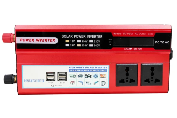 Congsin StudioGrid 2000W Inverter – 12V DC to 110V AC with 4 USB Ports & Digital Display for Studios, Booths & Event Power - Image 3