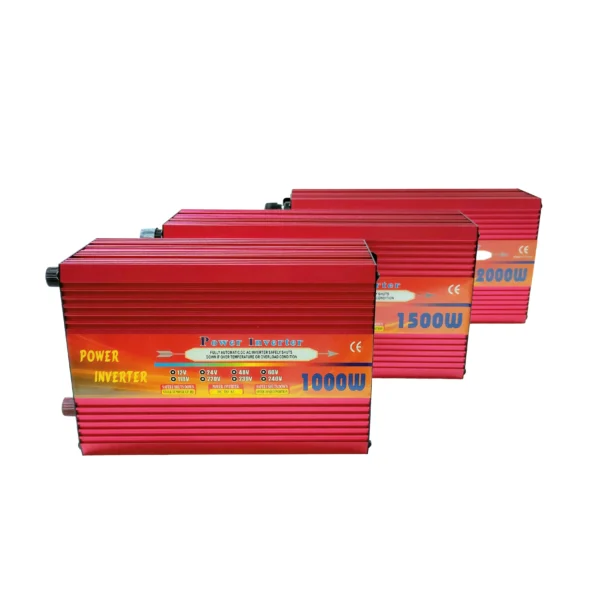 Congsin 1500W Red Modified Sine Wave Inverter – DC 12V to AC 110V for Mid-Sized Appliances, Solar Storage & Off-Grid Backup - Image 2