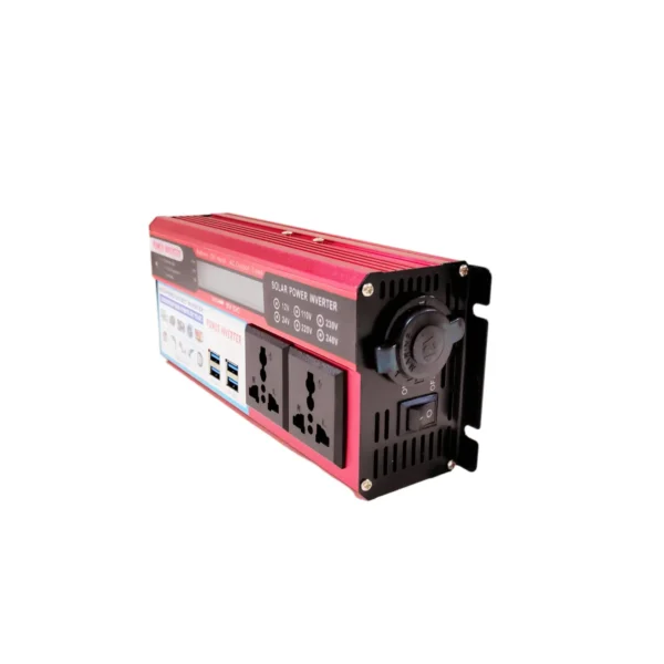 Congsin 1000W Red Modified Sine Wave Inverter – 4 USB & LCD Smart Output for Off-Grid Solar & Backup Devices - Image 3